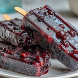 Cool Black Currant Popsicles show juicy texture and lemony tang, ideal for a hot summer day.
