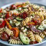 Bright and refreshing Easy Summer Pasta Salad with Italian Dressing, perfect for warm-weather meals.