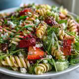 Spring Pasta Strawberries Feta Arugula