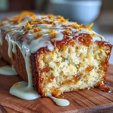 Freshly glazed Heavenly Blood Orange Yogurt Cake with creamy texture and vibrant citrus aroma, resting on a cooling rack ready to slice.