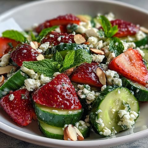 Spring Cucumber Strawberry Salad