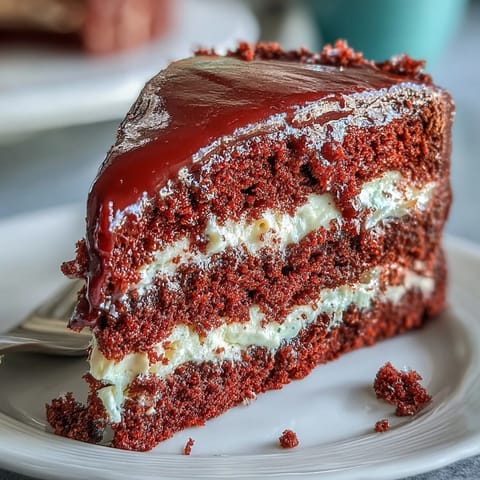 Vibrant Juneteenth Red Velvet Cake boasts decadent cream cheese frosting.