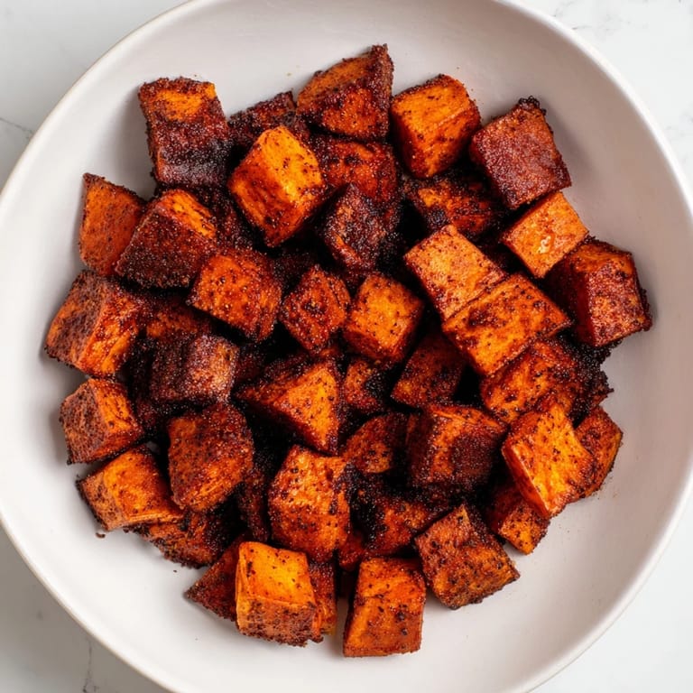 Vibrant image of oven-roasted sweet potatoes, seasoned beautifully, showcasing their naturally sweet flavor.