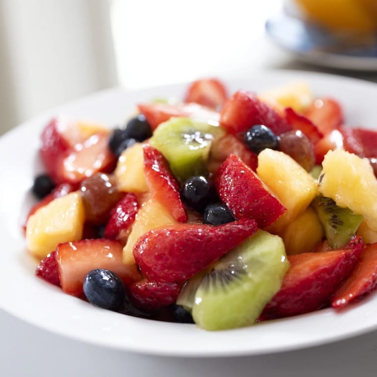 This refreshing fruit salad features a variety of textures and bright, cheerful seasonal fruit.