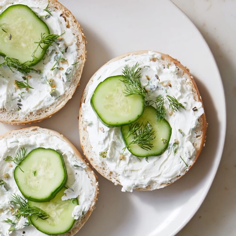 A close-up of a perfectly toasted bagel with a creamy spread of cream cheese.