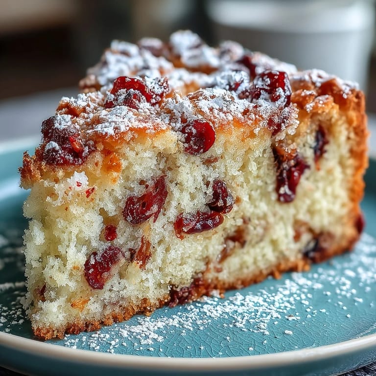 Dusted with powdered sugar, this moist breakfast cake pairs perfectly with steaming black coffee.