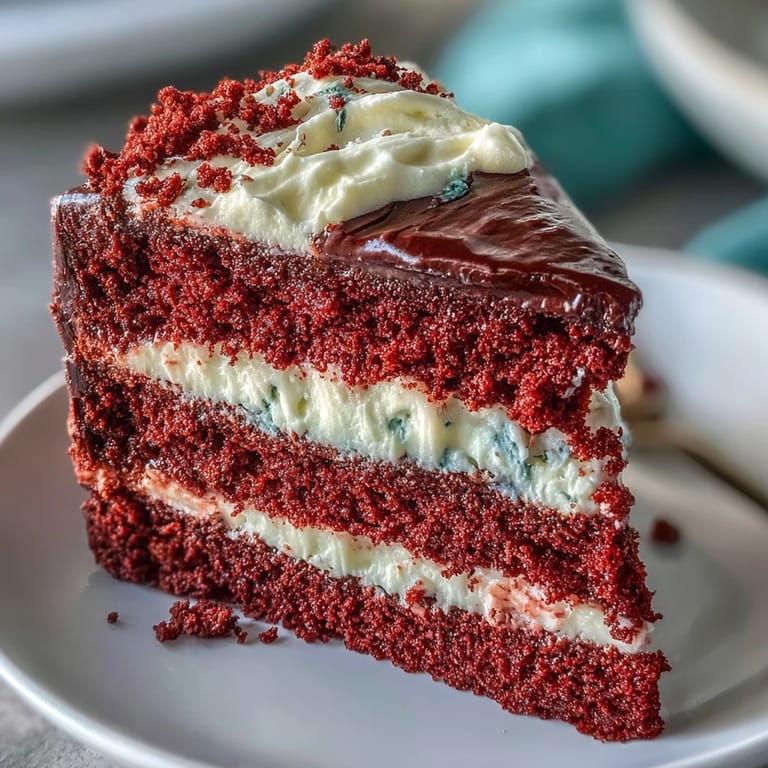 Luscious Juneteenth Red Velvet Cake slices ready to be served.